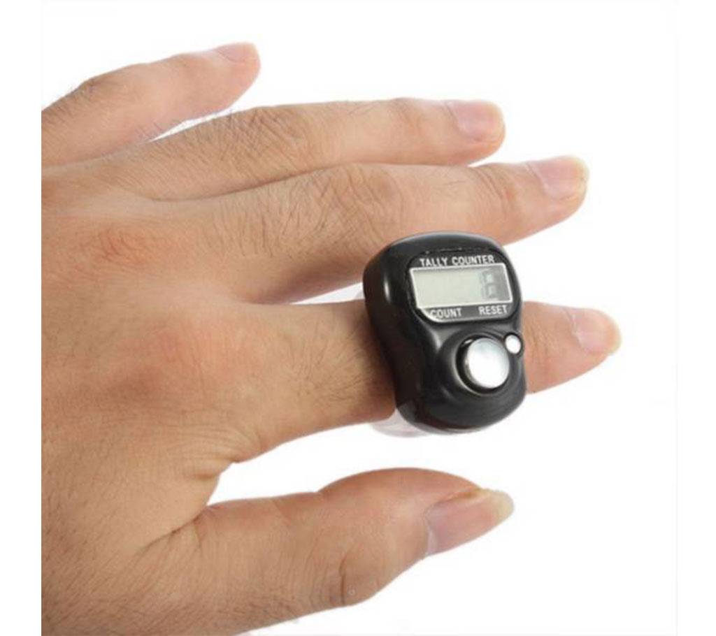 5-Digit Digital Ring Finger Hand Tally Counter - Black বাংলাদেশ - 620058