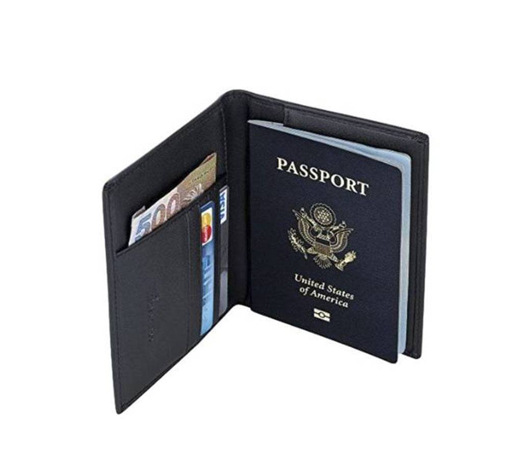 Passport Cover Holder - Black বাংলাদেশ - 620464