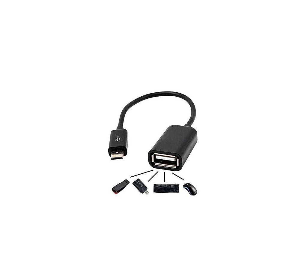 OTG Micro USB ক্যাবল এডাপ্টার  - ব্ল্যাক বাংলাদেশ - 741718