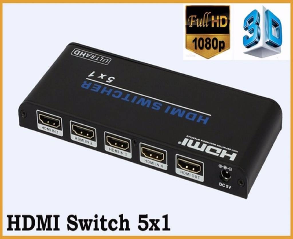 4K 5-Port HDMI সুইচার উইথ রিমোট কন্ট্রোল বাংলাদেশ - 559792