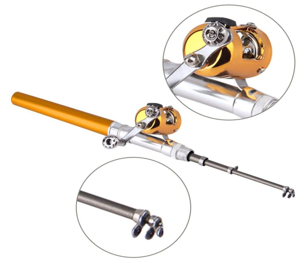 মিনি পকেট পেন ফিশিং রড Lightweight Aluminum Alloy Telescopic Fishing Pole With Reel For Outdoor Fishing বাংলাদেশ - 1026125