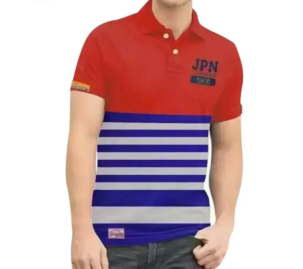 Half Sleeve Multi Color Polo Shirt For Men 