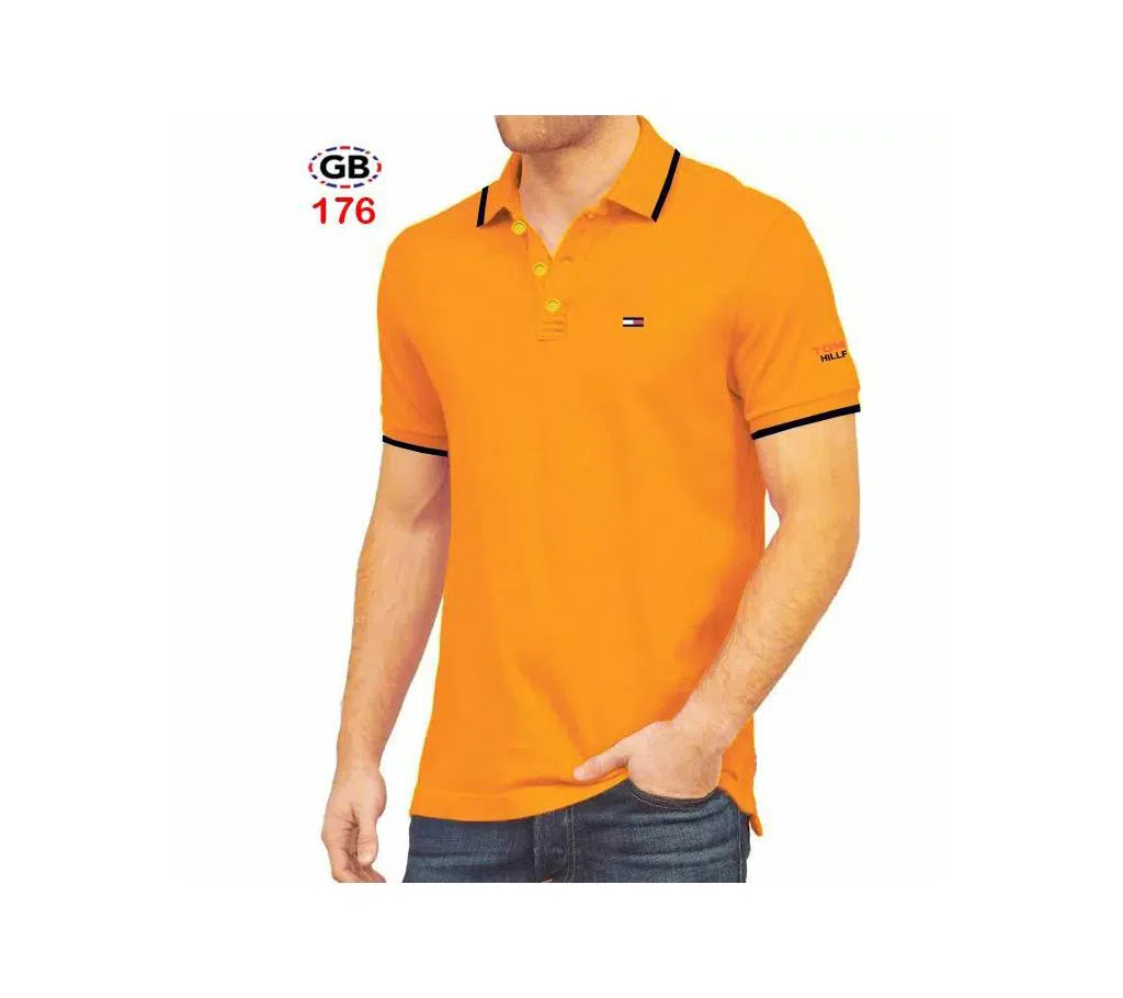 Half Sleeve Solid Color Polo Shirt For Men 