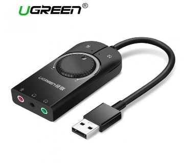 Ugreen USB অডিও ইন্টারফেস এন্ড এক্সটার্নাল USB সাউন্ড কার্ড