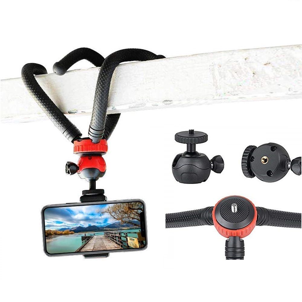 Octopus Tripod With Ball Head- Best For DSLR Or Smartphone Vlogging & Table Stand