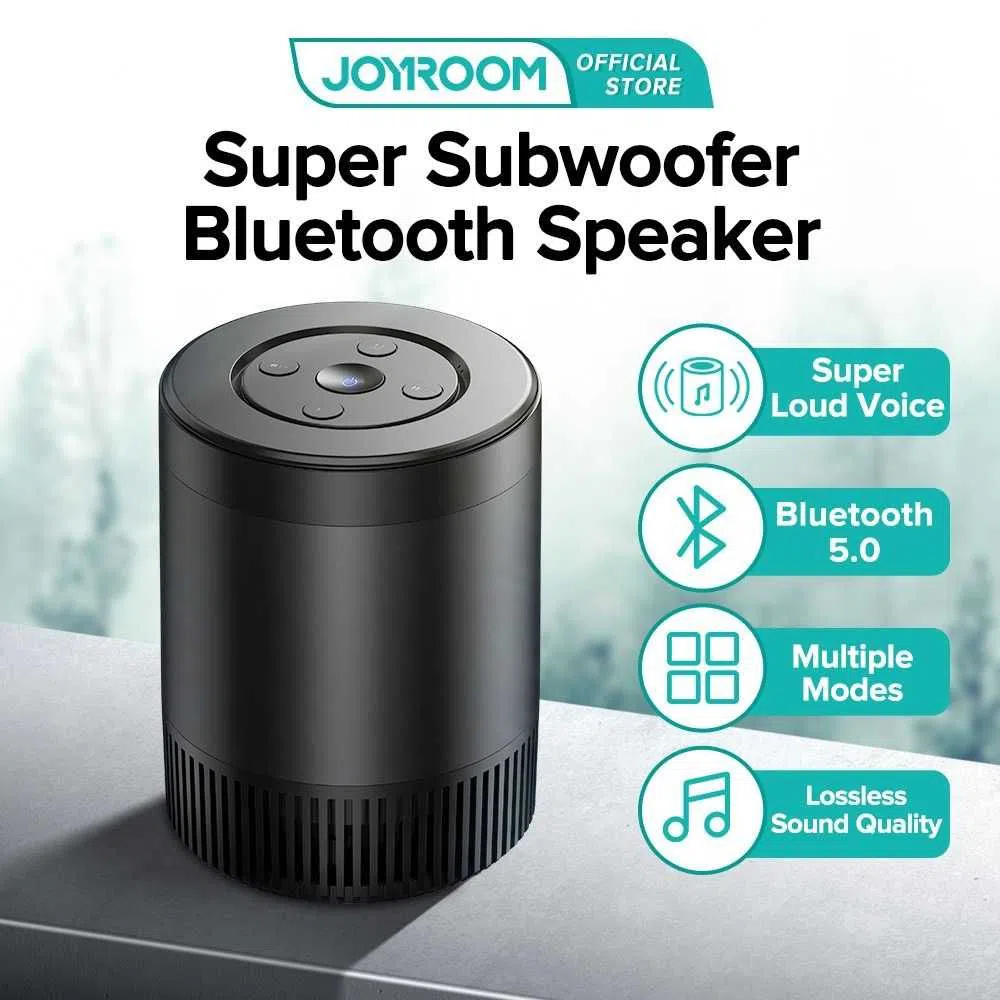 JOYROOM 2021 Newest Portable BT 5.0 Wireless Sub-woofer Speaker with Mic