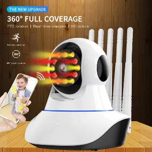 WIFI IP 2 WAY AUDIO HD STRONG 5 ANTENNA ROBOT CAMERA (EID-SPECIAL)