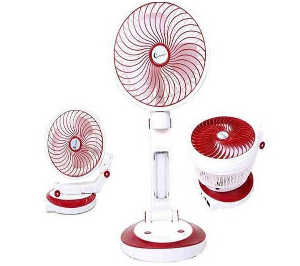 Rechargeable Fan with LED Light বাংলাদেশ - 672479