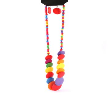 Multicolor Wooden Jewelry Set