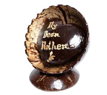 My Dear Mother Hand Made Coconut Shell Show Piece