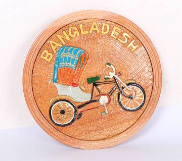Hand Crafted Wooden Rickshaw Show-Peace