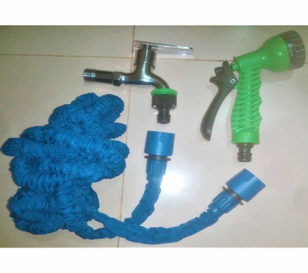 ম্যাজিক হোস পাইপ-40 Feet, Water Tap, Connectors & Water Gun for Car/Bike Wash, Garden, Irrigation বাংলাদেশ - 1029794