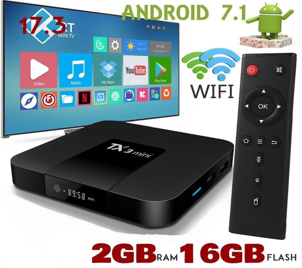 Smart TX3 মিনি অ্যান্ড্রয়েড টিভি বক্স, Wi-Fi, 2GB RAM, 16GB ROM for CRT TV, LCD TV, LED TV, Monitor, Projectors. বাংলাদেশ - 1079725