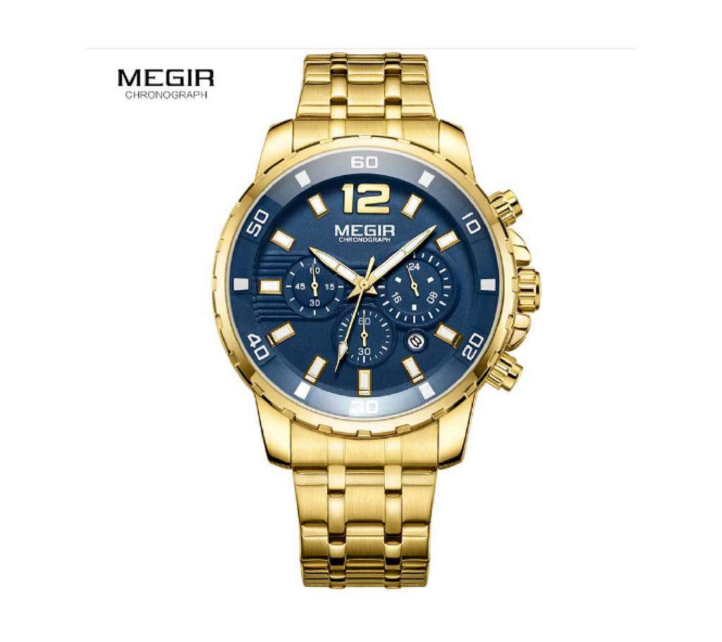 MEGIR-2068 Chronograph রিস্ট ওয়াচ ফর মেন - Gold বাংলাদেশ - 797424