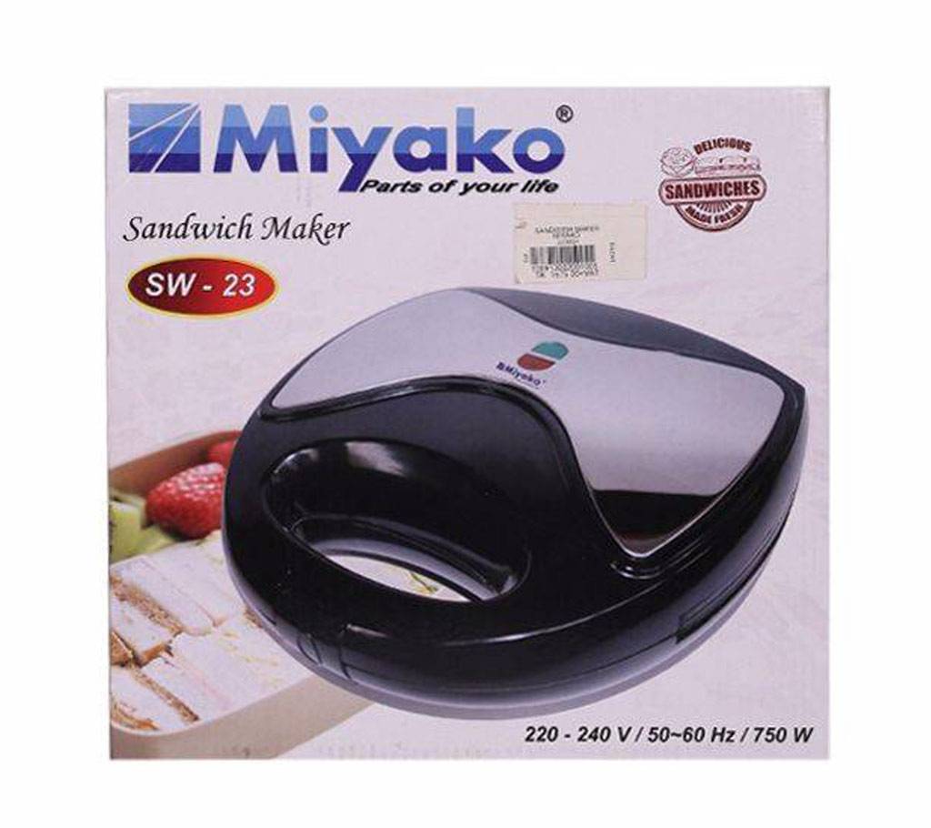 Miyako SW-23 স্যান্ডউইচ মেকার (ব্ল্যাক) বাংলাদেশ - 525531