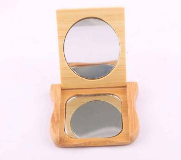 Wooden makeup mirror