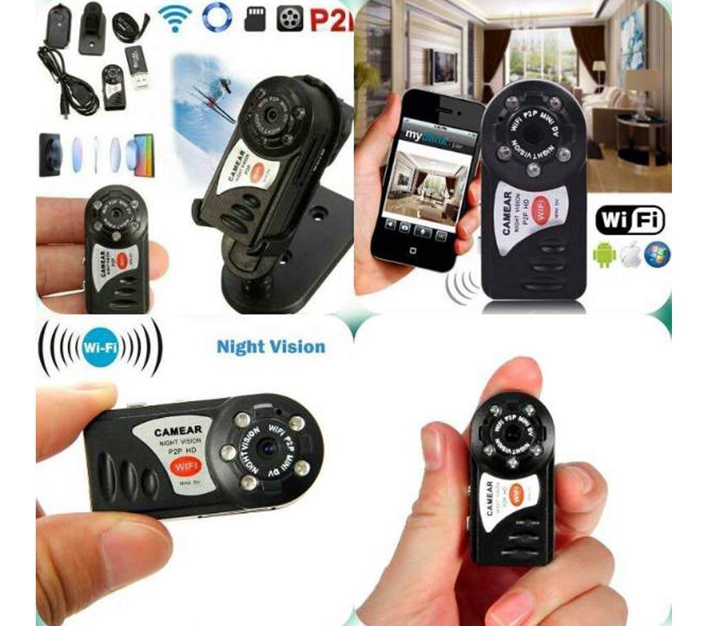 Black Durable Q7 WiFi IP Camera বাংলাদেশ - 771487