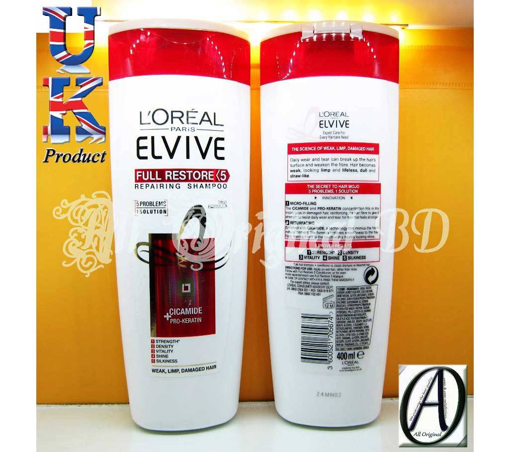 L'Oréal Paris Elvive Full Restore 5 Shampoo 400ml (France) বাংলাদেশ - 718584