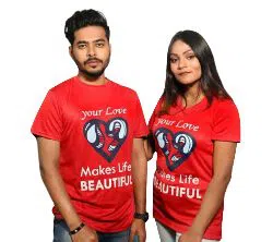 Red Couple T-Shirt for Valentines Day by Ritzy