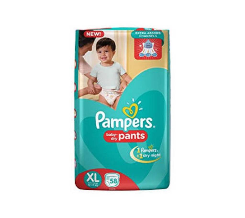 Pampers pants XL (12-17) কেজি - 58 পিছ বাংলাদেশ - 731476