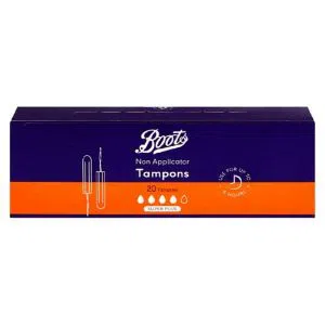 Boots Non Applicator TAMPONS Super+ 20s UK