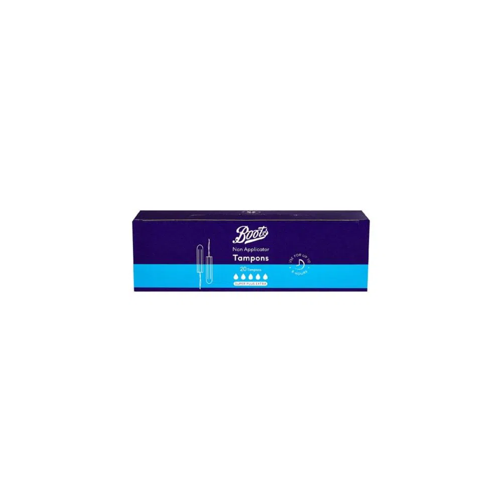 Boots Non Applicator TAMPONS Super+ Extra 20s UK