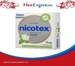 Nicotex    Mint - 4gm 1Box 9 gum-india