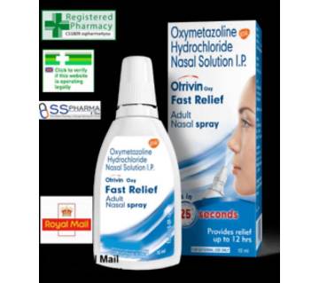 Otrivin Oxy Fast Felief Adult Nasal Spray-10ml Made in india.