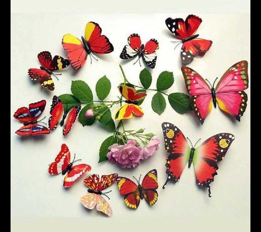 Butterfly Wall Sticker- 12 Pcs বাংলাদেশ - 629296