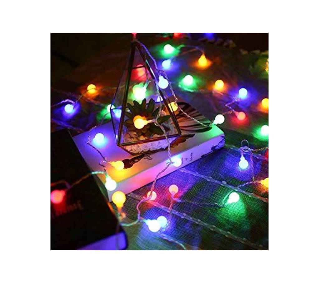 Fairy LED স্ট্রিং লাইটস ক্রিসমাস রাউন্ড বল বাল্ব ওয়েডিং পার্টি ল্যাম্প বাংলাদেশ - 825128