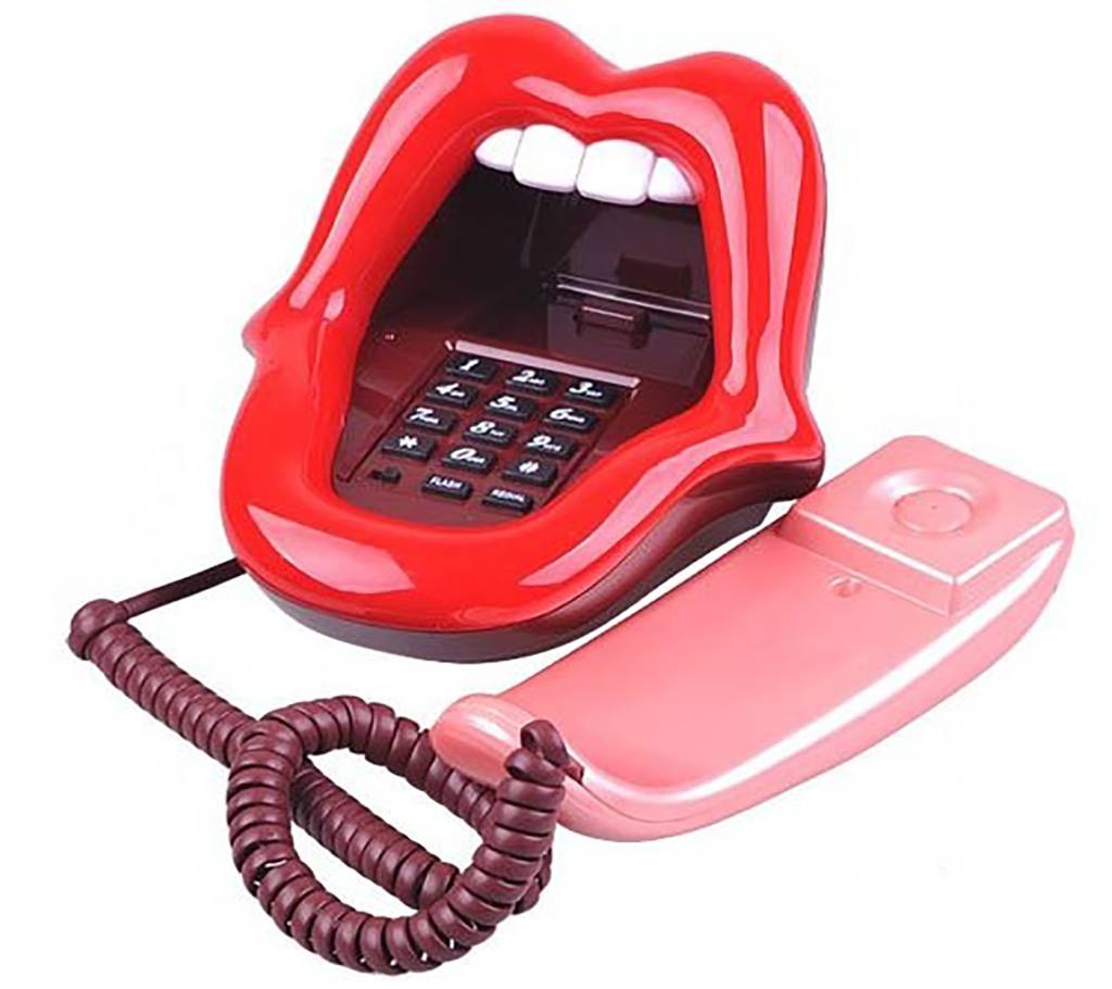 Red Lips Mouth Shape Telephone Set বাংলাদেশ - 790367
