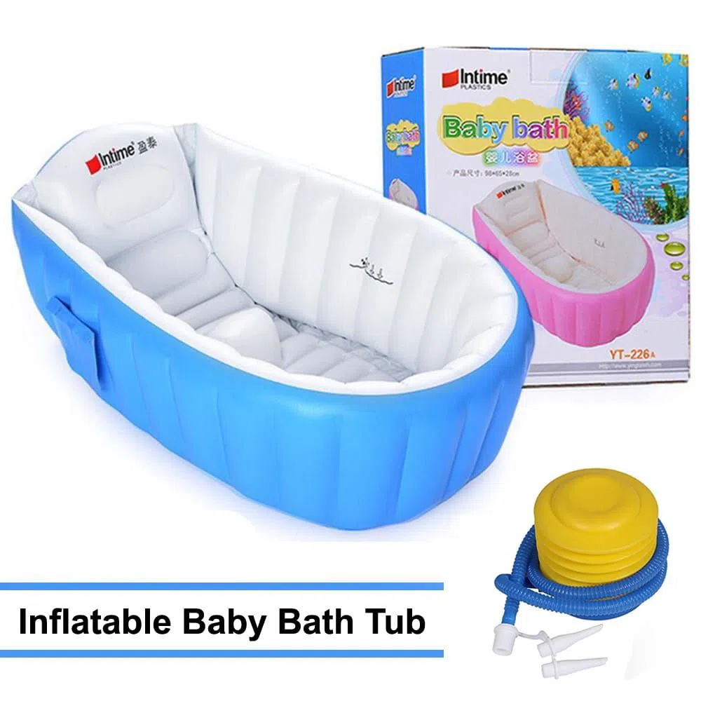 Newborn Children Baby Inflatable Bathtub with pumper