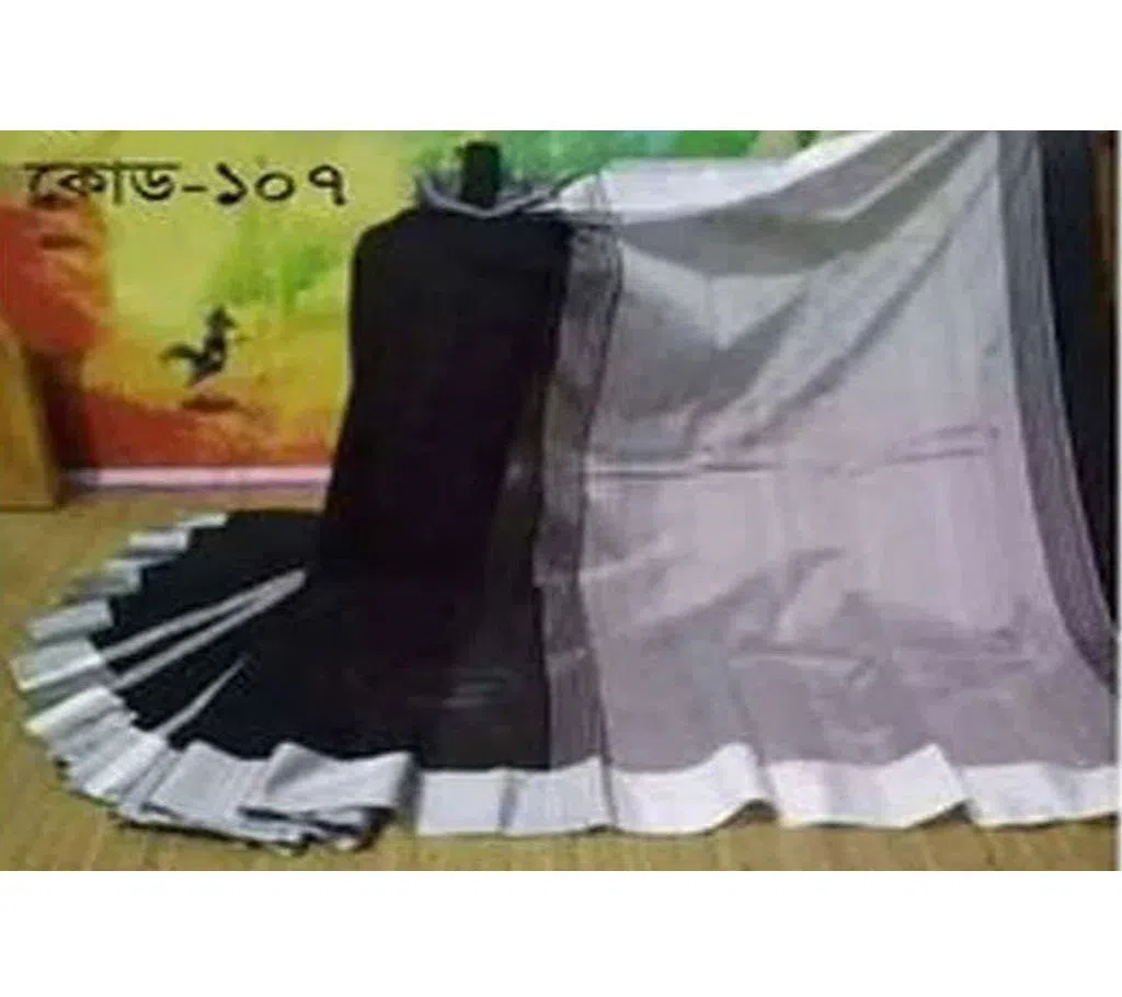 sirajgonj made cotton sharee no blouse piece black 