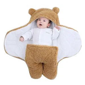 Baby Sleeping Bag Ultra-Soft Fluffy Fleece Newborn Receiving Blanket Infant Boys Girls ClothesSleeping Nursery Wrap Swaddle