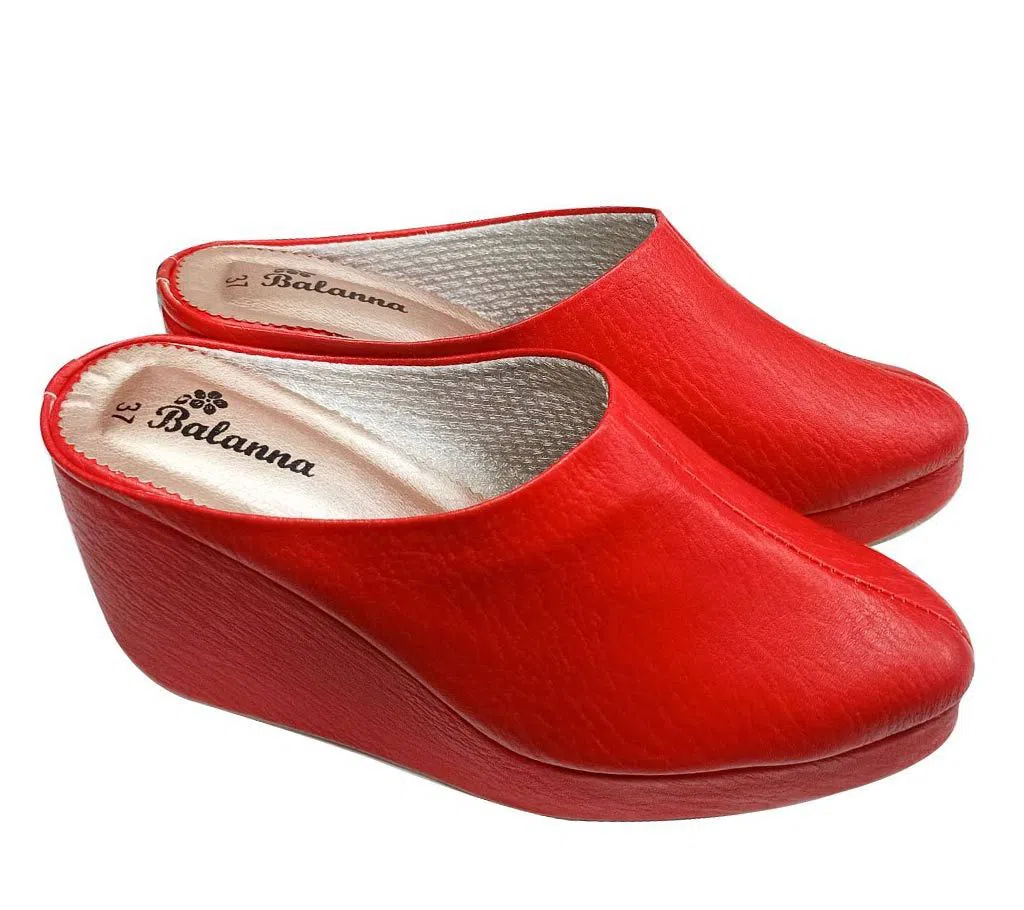 Ladies Boston Hill Half Shoes Red 