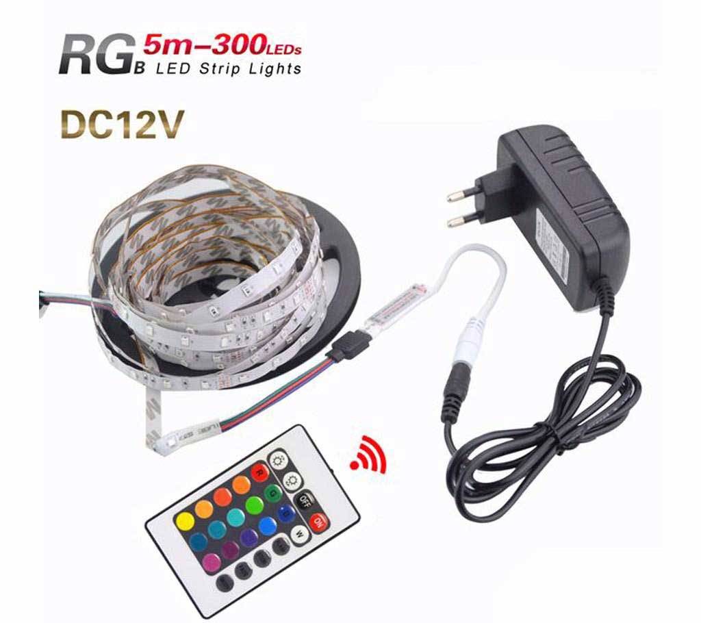 RGB LED স্ট্রিপ 5M 300Led 3528 SMD 24 কী বাংলাদেশ - 462007
