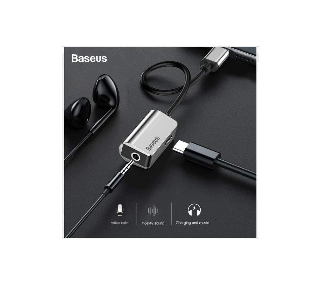 Baseus USB C Adapter Type C to 3.5mm জ্যাক ইয়ারফোন ক্যাবল বাংলাদেশ - 884148