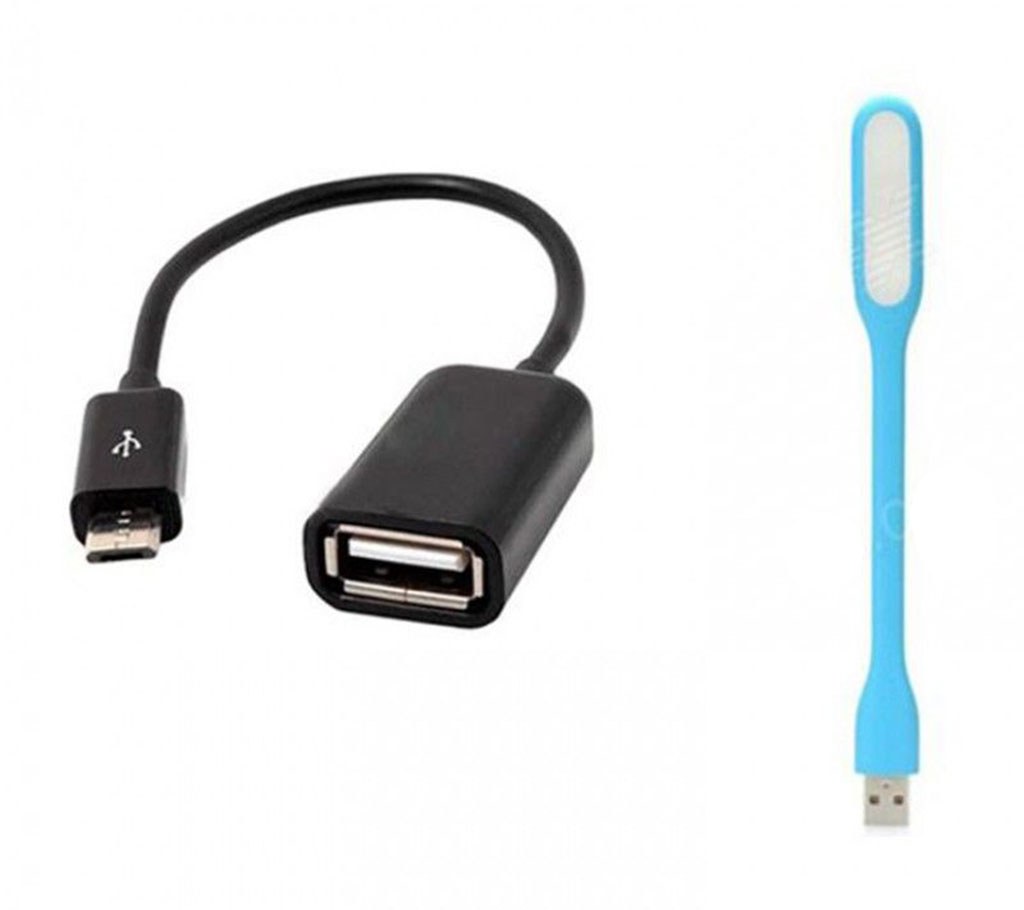 OTG ক্যাবল + USB লাইট কম্বো অফার বাংলাদেশ - 444458