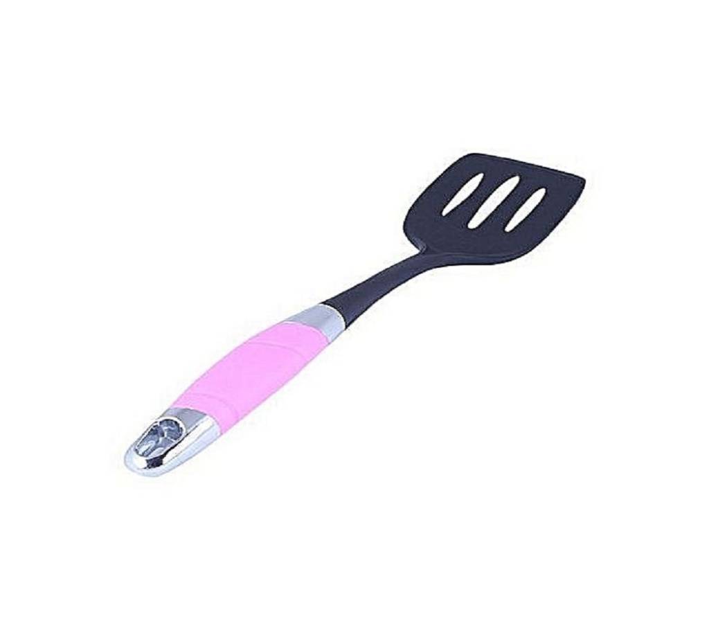 Silicon Heavy Duty Non Stick Spoon - Black and Pink বাংলাদেশ - 720158