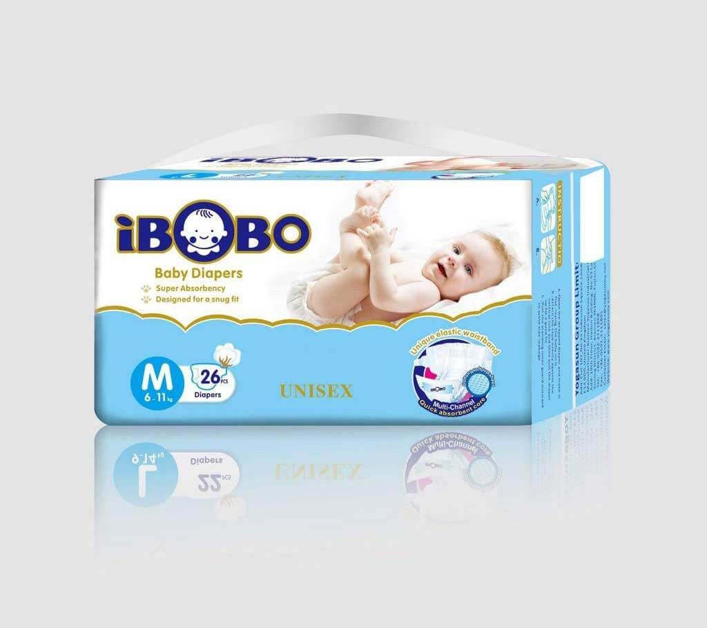 IBOBO বেবি ডায়াপারস (Velcro) M-২৬ পিস বাংলাদেশ - 397651