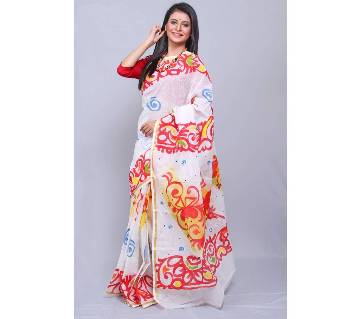 Hand paint printed cotton sharee