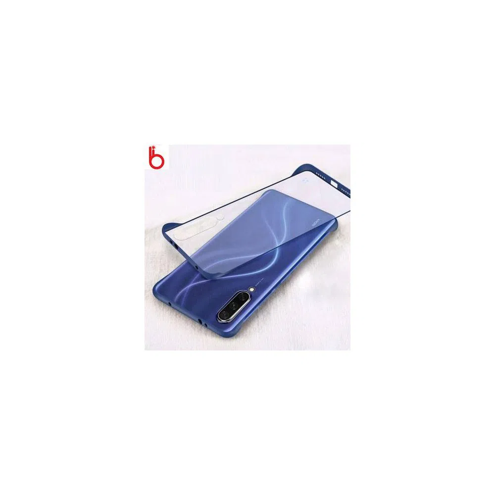 For Samsung Galaxy A30s Frameless Case Funda Luxury Capa Bumper Cover with Ring- Black Blue & red