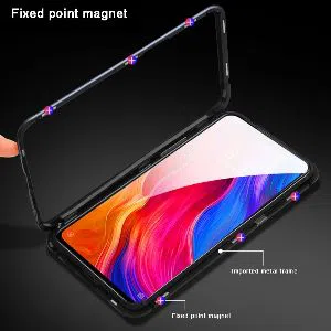 Metal 360 Magnetic Tempered Glass Cover for Redmi Mi A30