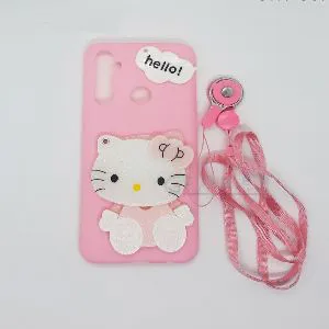Custom Cute Cartoon Make Up Mirror Soft Tpu Hello Kitty Kawaii Phone Case for Realme 5i