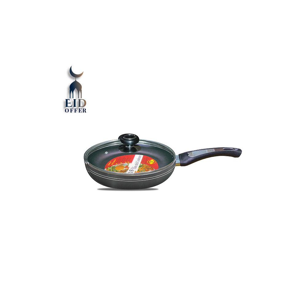 Kiam Induction Bottom 26 cm with Glass Lid Non-Stick Fry Pan