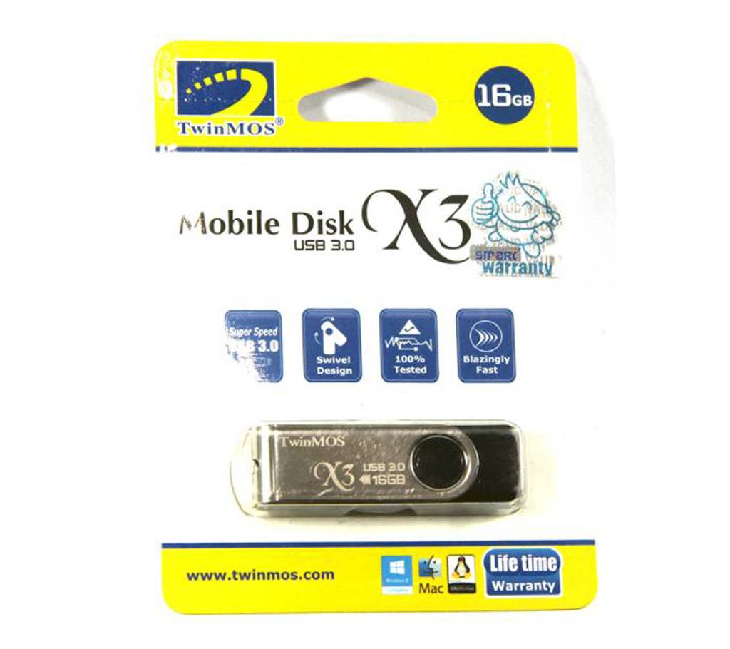 Twinmos X3 16GB USB-3.0 Pen Drive বাংলাদেশ - 609613