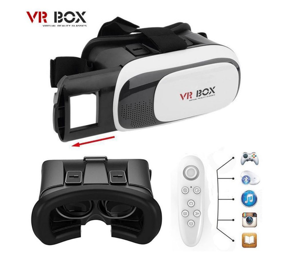 VR Box 2.0 3D গ্লাস উইথ রিমোট কন্ট্রোল বাংলাদেশ - 396197