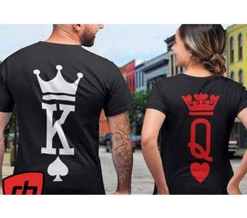 Couple  Half Sleeve Cotton T-Shirt