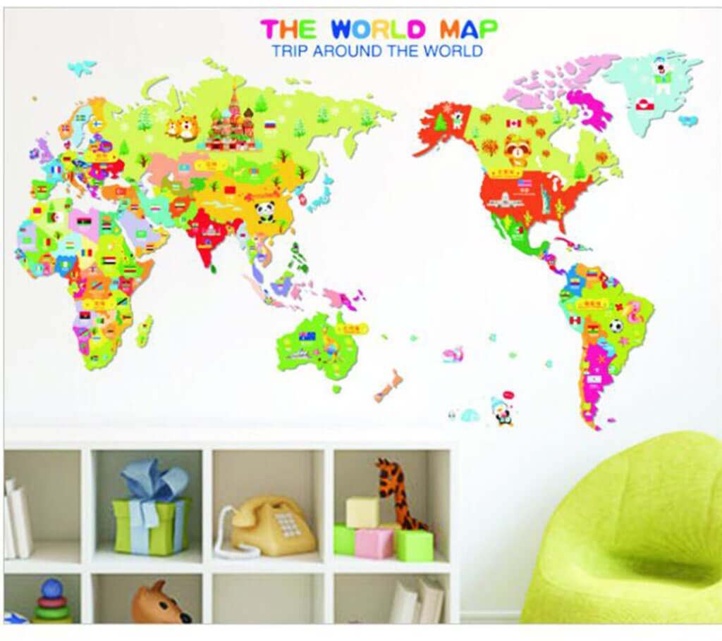 The World Map ওয়াল স্টিকার বাংলাদেশ - 401340