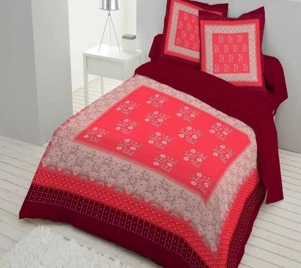 Double SizeBed Sheet& Pillow Cover